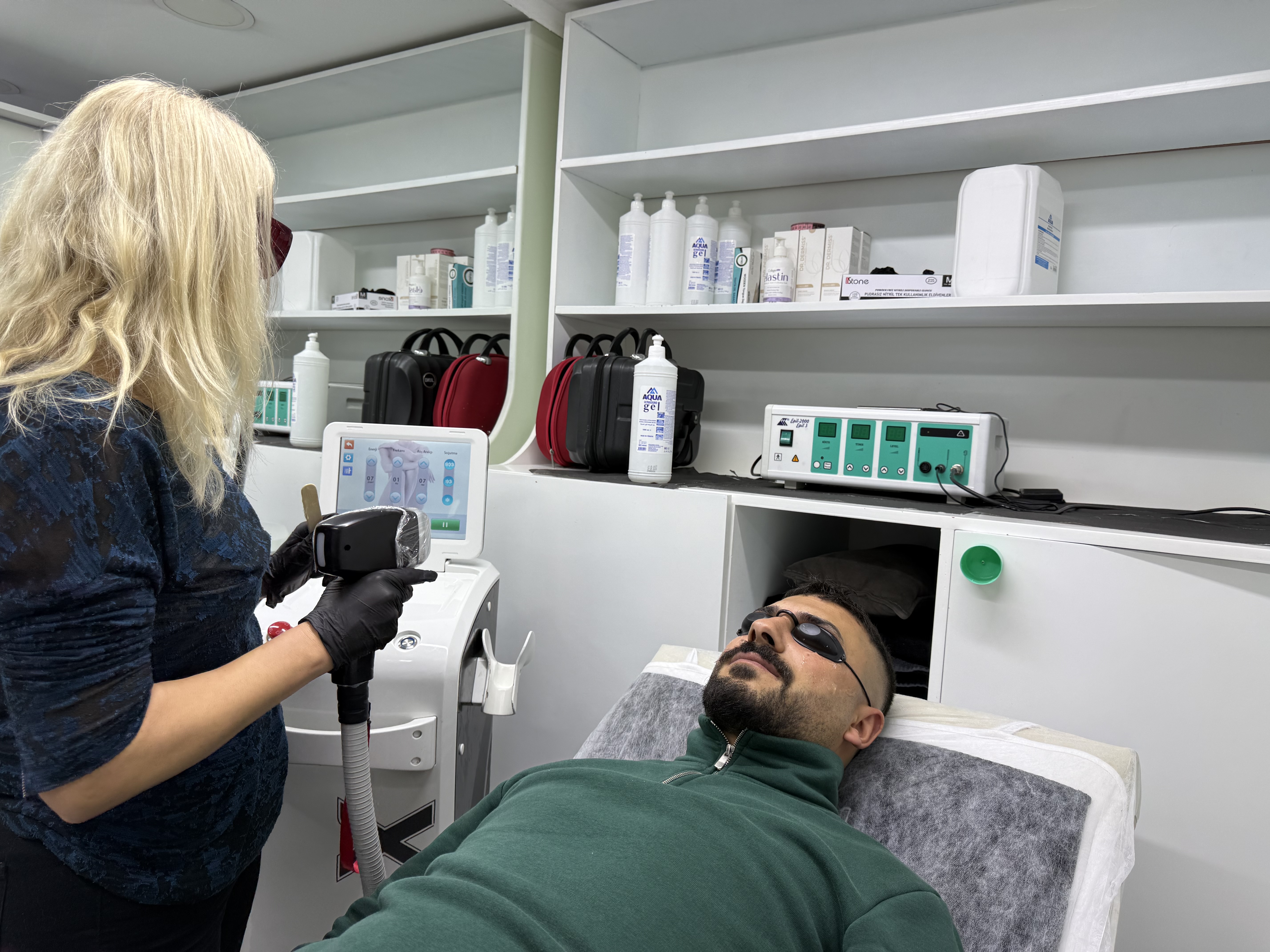 Erkek lazer epilasyon örneği